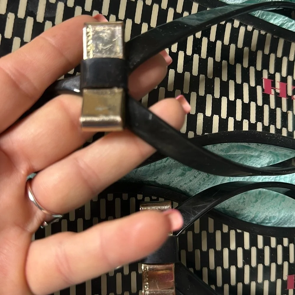 Coach Black and Gold Sandals - Picture 12 of 14